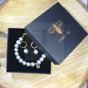 skarb muszli grey set (zestaw bransoletka z kolczykami)