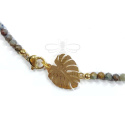 little brown-blue set (zestaw naszyjnik i bransoletka)