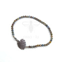little brown-blue set (zestaw naszyjnik i bransoletka)